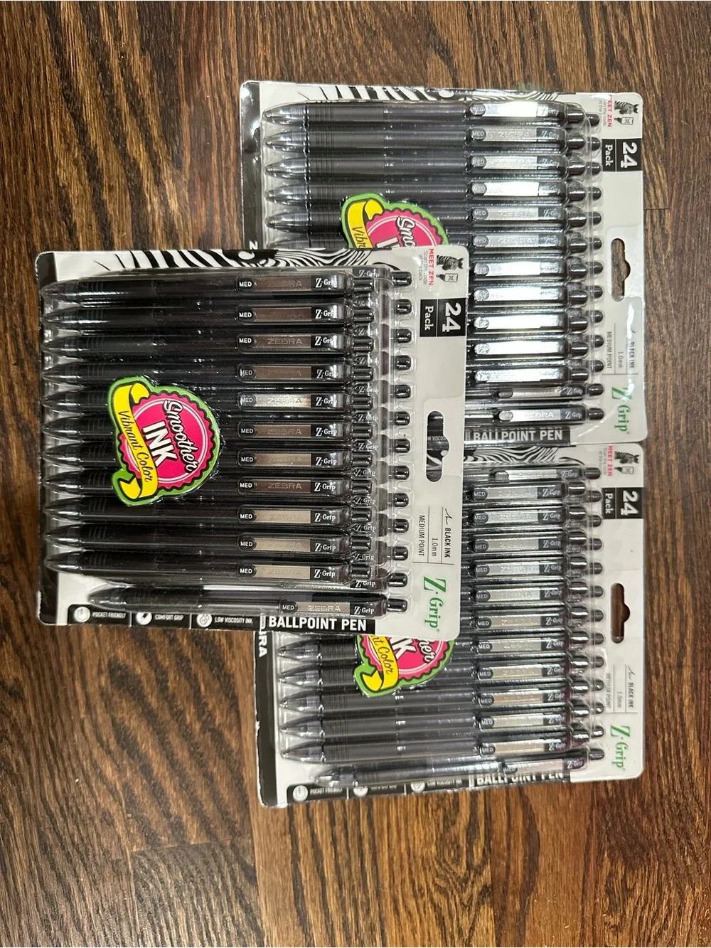 Zebra Z-Grip Black Ink Ballpoint Pens - 24 Pack